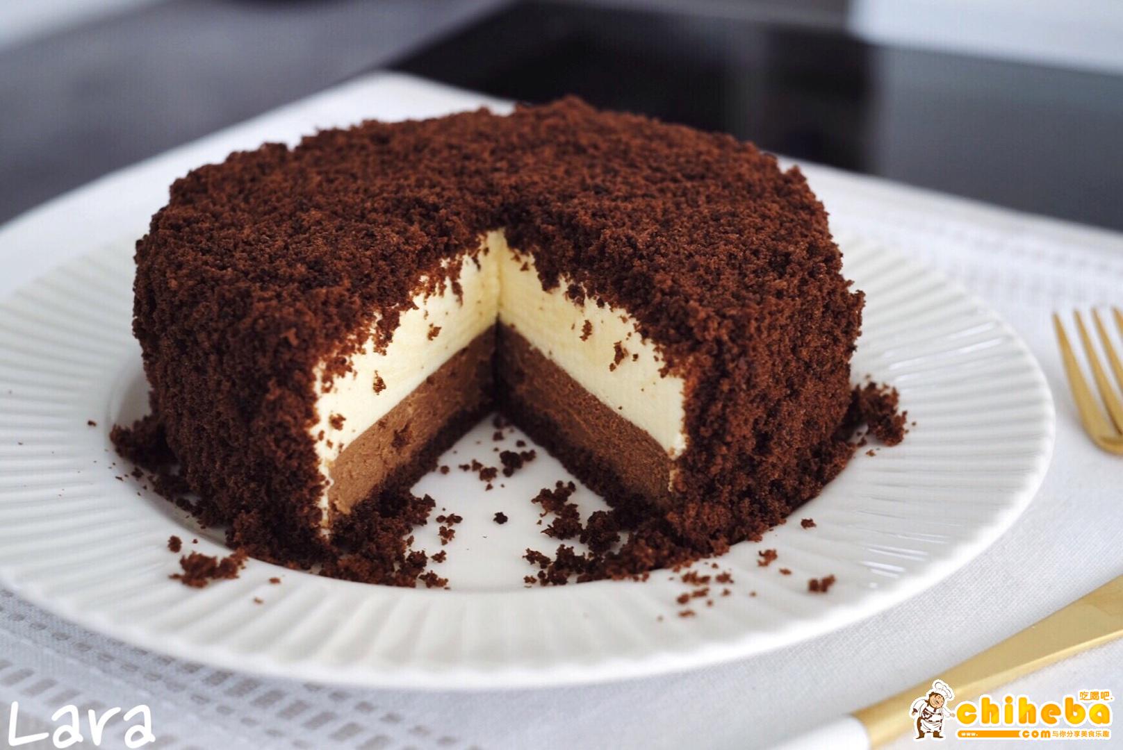 <LeTao> 巧克力双层芝士蛋糕配方大公开！！的做法 步骤21